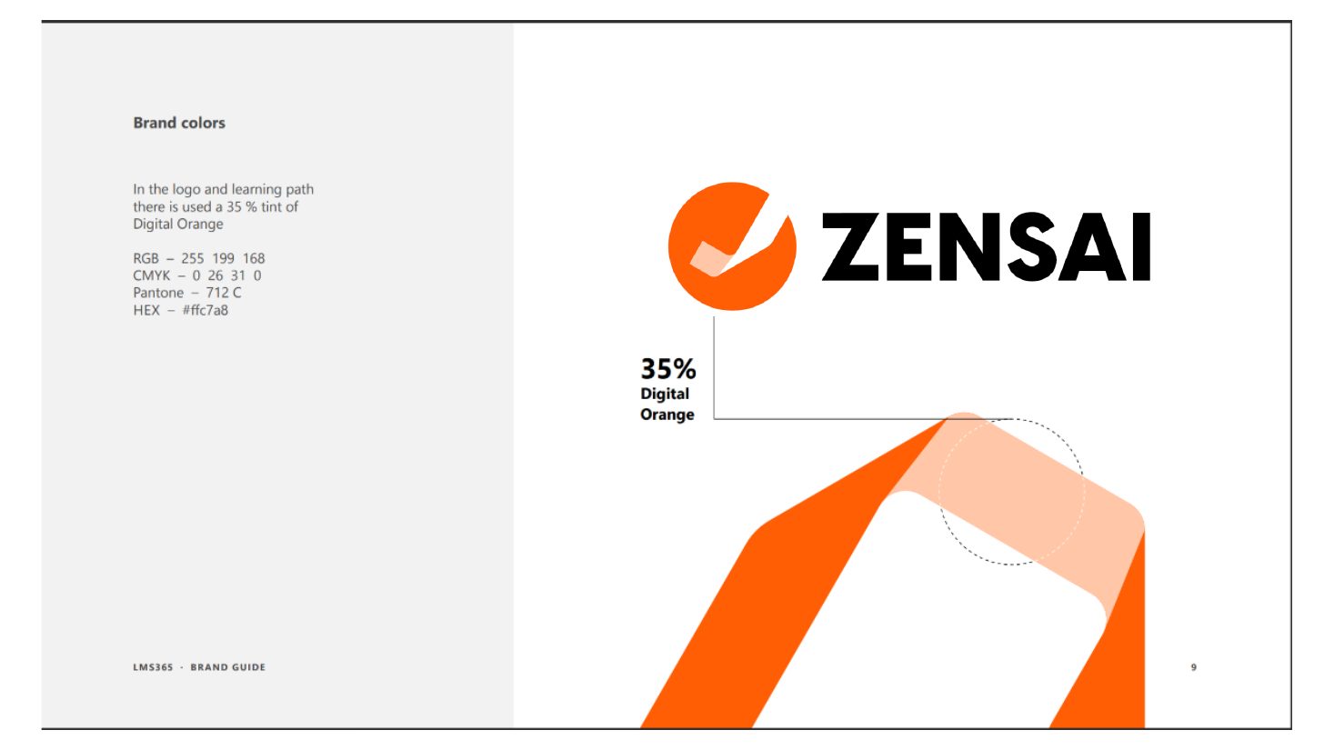 Brand colors: Logo, learning path and 35% orange rule