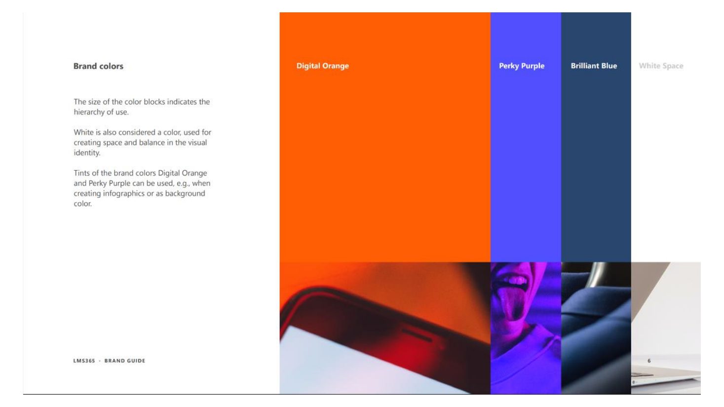 Brand colors: Brand color hierarchy and usage rules