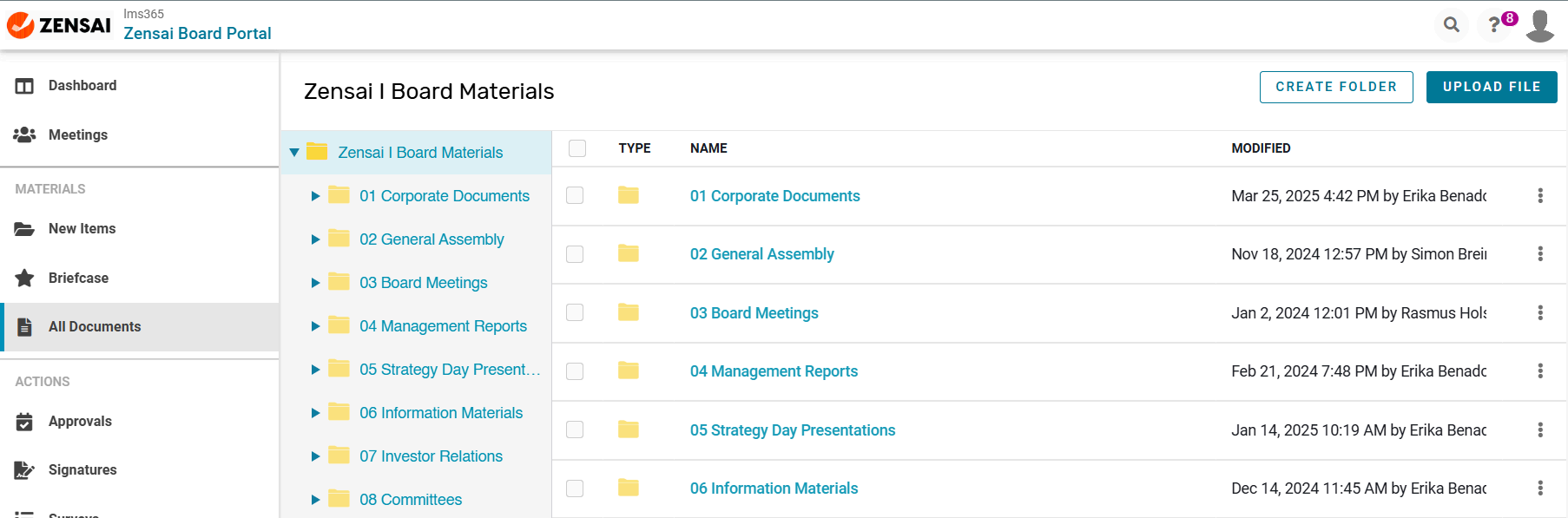 Nasdaq Boardvantage portal dashboard