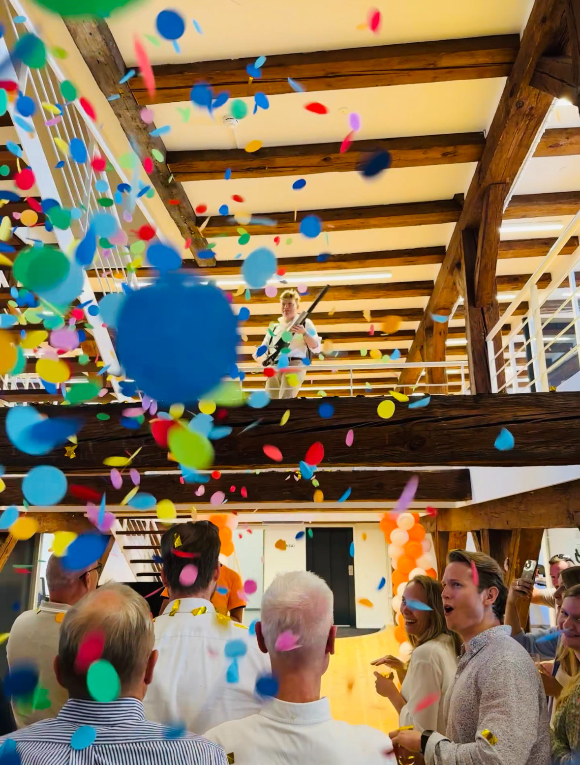 Confetti at the HQ opening